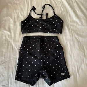 ALO AIRLIFT POLKA DOT BRA/SHORT SET
